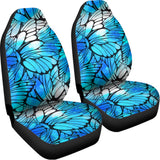 Blue Butterfly Wings Pattern Print Universal Fit Car Seat Covers 102422