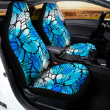 Blue Butterfly Wings Pattern Print Universal Fit Car Seat Covers 102422