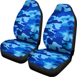 Blue Camouflage Print Universal Fit Car Seat Covers 102422