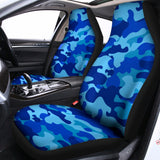 Blue Camouflage Print Universal Fit Car Seat Covers 102422