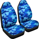 Blue Camouflage Print Universal Fit Car Seat Covers 102422