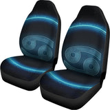 Blue Cancer Zodiac Sign Print Universal Fit Car Seat Covers 102422
