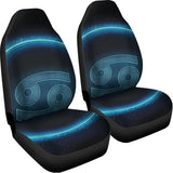 Blue Cancer Zodiac Sign Print Universal Fit Car Seat Covers 102422