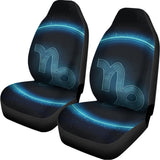 Blue Capricorn Zodiac Sign Print Universal Fit Car Seat Covers 102422
