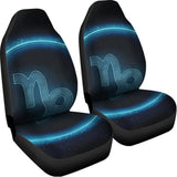 Blue Capricorn Zodiac Sign Print Universal Fit Car Seat Covers 102422