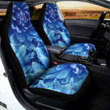 Blue Chrysanthemum Flower Print Universal Fit Car Seat Covers 102422