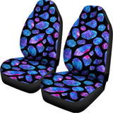 Blue Crystal Cosmic Galaxy Space Print Universal Fit Car Seat Covers 102422