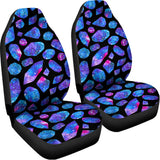 Blue Crystal Cosmic Galaxy Space Print Universal Fit Car Seat Covers 102422