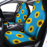 Blue Cute Sunflower Pattern Print Universal Fit Car Seat Covers 102422