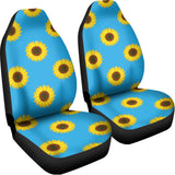 Blue Cute Sunflower Pattern Print Universal Fit Car Seat Covers 102422