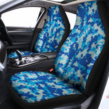 Blue Digital Camo Pattern Print Universal Fit Car Seat Covers 102422