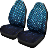 Blue Disco Lights Pattern Print Universal Fit Car Seat Covers 102422