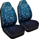 Blue Disco Lights Pattern Print Universal Fit Car Seat Covers 102422