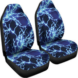 Blue Electric Lightning Print Universal Fit Car Seat Covers 102422