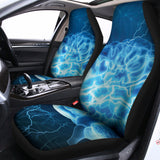 Blue Electrical Brain Activity Print Universal Fit Car Seat Covers 102422