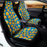 Blue Emoji Pattern Print Universal Fit Car Seat Covers 102422