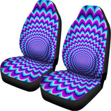 Blue Expansion Moving Optical Illusion Universal Fit Car Seat Covers 102422