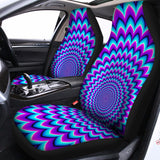 Blue Expansion Moving Optical Illusion Universal Fit Car Seat Covers 102422