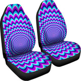 Blue Expansion Moving Optical Illusion Universal Fit Car Seat Covers 102422