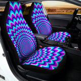 Blue Expansion Moving Optical Illusion Universal Fit Car Seat Covers 102422