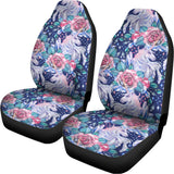 Blue Fairy Rose Unicorn Pattern Print Universal Fit Car Seat Covers 102422