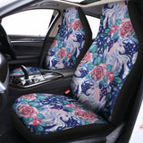 Blue Fairy Rose Unicorn Pattern Print Universal Fit Car Seat Covers 102422