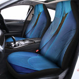 Blue Feather Print Universal Fit Car Seat Covers 102422