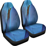 Blue Feather Print Universal Fit Car Seat Covers 102422