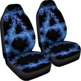 Blue Flame Pentagram Print Universal Fit Car Seat Covers 102422