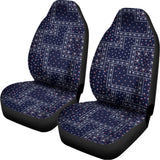 Blue Floral Patchwork Pattern Print Universal Fit Car Seat Covers 102422