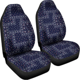 Blue Floral Patchwork Pattern Print Universal Fit Car Seat Covers 102422