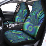 Blue Fractal Print Universal Fit Car Seat Covers 102422