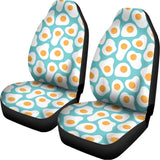 Blue Fried Eggs Pattern Print Universal Fit Car Seat Covers 102422