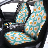 Blue Fried Eggs Pattern Print Universal Fit Car Seat Covers 102422
