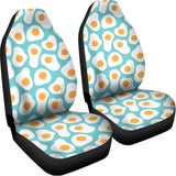 Blue Fried Eggs Pattern Print Universal Fit Car Seat Covers 102422