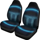 Blue Gemini Zodiac Sign Print Universal Fit Car Seat Covers 102422