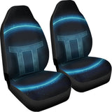 Blue Gemini Zodiac Sign Print Universal Fit Car Seat Covers 102422
