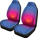 Blue Geometric EDM Light Print Universal Fit Car Seat Covers 102422
