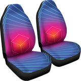 Blue Geometric EDM Light Print Universal Fit Car Seat Covers 102422