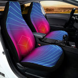 Blue Geometric EDM Light Print Universal Fit Car Seat Covers 102422