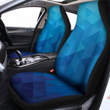 Blue Geometric Triangle Pattern Print Universal Fit Car Seat Covers 102422