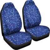 Blue (NOT Real) Glitter Print Universal Fit Car Seat Covers 102422