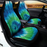Blue Green And White Tie Dye Print Universal Fit Car Seat Covers 102422