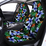 Blue Hawaiian Wildflowers Pattern Print Universal Fit Car Seat Covers 102422