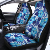 Blue Hibiscus Tropical Pattern Print Universal Fit Car Seat Covers 102422
