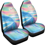 Blue Holographic Print Universal Fit Car Seat Covers 102422