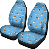 Blue Jack Russell Terrier Pattern Print Universal Fit Car Seat Covers 102422
