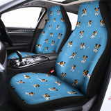 Blue Jack Russell Terrier Pattern Print Universal Fit Car Seat Covers 102422