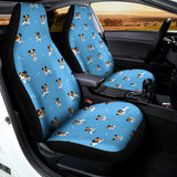 Blue Jack Russell Terrier Pattern Print Universal Fit Car Seat Covers 102422