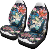 Blue Japanese Dragon Tattoo Print Universal Fit Car Seat Covers 102422
